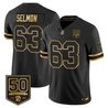 Men's Tampa Bay Buccaneers Throwback 50th Season Patch Gold Vapor Limited Jersey - All Stitched