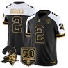 Men's Tampa Bay Buccaneers Throwback 50th Season Patch Gold Vapor Limited Jersey - All Stitched