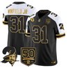 Men's Tampa Bay Buccaneers Throwback 50th Season Patch Gold Vapor Limited Jersey - All Stitched