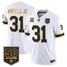 Men's Tampa Bay Buccaneers Throwback 50th Season Patch Gold Vapor Limited Jersey - All Stitched