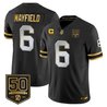 Men's Tampa Bay Buccaneers Throwback 50th Season Patch Gold Vapor Limited Jersey - All Stitched
