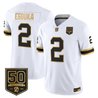 Men's Tampa Bay Buccaneers Throwback 50th Season Patch Gold Vapor Limited Jersey - All Stitched