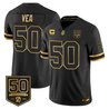 Men's Tampa Bay Buccaneers Throwback 50th Season Patch Gold Vapor Limited Jersey - All Stitched
