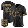 Men's Tampa Bay Buccaneers Throwback 50th Season Patch Gold Vapor Limited Jersey - All Stitched