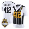 Men's Pittsburgh Steelers 1933 Patch Throwback Vapor Limited Jersey V2 - All Stitched