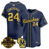 Men's Milwaukee Brewers Bob Uecker Patch Vapor Limited Jersey - All Stitched
