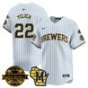 Men's Milwaukee Brewers Bob Uecker Patch Vapor Limited Jersey - All Stitched