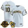 Men's Milwaukee Brewers Bob Uecker Patch Vapor Limited Jersey - All Stitched
