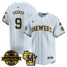 Men's Milwaukee Brewers Bob Uecker Patch Vapor Limited Jersey - All Stitched