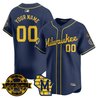 Men's Milwaukee Brewers Bob Uecker Patch Vapor Limited Custom Jersey - All Stitched