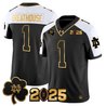 Men's Notre Dame Fighting Irish 2025 CFP Final Patch Gold Vapor Limited Jersey - All Stitched