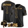Men's Notre Dame Fighting Irish 2025 CFP Final Patch Gold Vapor Limited Jersey - All Stitched