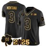Men's Notre Dame Fighting Irish 2025 CFP Final Patch Gold Vapor Limited Jersey - All Stitched