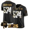 Men's Notre Dame Fighting Irish 2025 CFP Final Patch Gold Vapor Limited Jersey - All Stitched