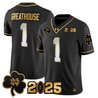 Men's Notre Dame Fighting Irish 2025 CFP Final Patch Gold Vapor Limited Jersey - All Stitched