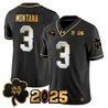 Men's Notre Dame Fighting Irish 2025 CFP Final Patch Gold Vapor Limited Jersey - All Stitched