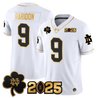 Men's Notre Dame Fighting Irish 2025 CFP Final Patch Gold Vapor Limited Jersey - All Stitched