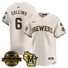 Men's Milwaukee Brewers Bob Uecker Patch Vapor Limited Jersey - All Stitched