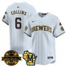 Men's Milwaukee Brewers Bob Uecker Patch Vapor Limited Jersey - All Stitched