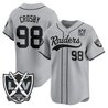 Men's Las Vegas Raiders 65th Anniversary Patch Vapor Baseball Jersey - All Stitched