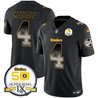 Men's Steelers Arch Smoke 50th Anniversary Of Super Bowl IX Patch Vapor Limited Jersey - All Stitched