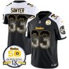 Men's Steelers Arch Smoke 50th Anniversary Of Super Bowl IX Patch Vapor Limited Jersey - All Stitched