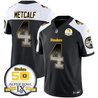 Men's Steelers Arch Smoke 50th Anniversary Of Super Bowl IX Patch Vapor Limited Jersey - All Stitched