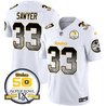 Men's Steelers Arch Smoke 50th Anniversary Of Super Bowl IX Patch Vapor Limited Jersey - All Stitched