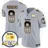 Men's Steelers Arch Smoke 50th Anniversary Of Super Bowl IX Patch Vapor Limited Jersey - All Stitched