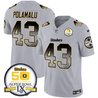 Men's Steelers Arch Smoke 50th Anniversary Of Super Bowl IX Patch Vapor Limited Jersey - All Stitched