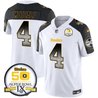 Men's Steelers Arch Smoke 50th Anniversary Of Super Bowl IX Patch Vapor Limited Jersey - All Stitched