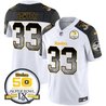 Men's Steelers Arch Smoke 50th Anniversary Of Super Bowl IX Patch Vapor Limited Jersey - All Stitched