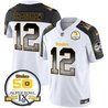 Men's Steelers Arch Smoke 50th Anniversary Of Super Bowl IX Patch Vapor Limited Jersey - All Stitched