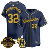 Men's Milwaukee Brewers Bob Uecker Patch Vapor Limited Jersey - All Stitched