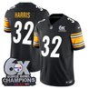 Men's Pittsburgh Steelers 6-Time Champions Patch Vapor Limited Jersey - All Stitched