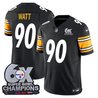 Men's Pittsburgh Steelers 6-Time Champions Patch Vapor Limited Jersey - All Stitched