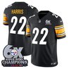 Men's Pittsburgh Steelers 6-Time Champions Patch Vapor Limited Jersey - All Stitched