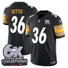 Men's Pittsburgh Steelers 6-Time Champions Patch Vapor Limited Jersey - All Stitched