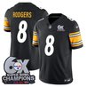 Men's Pittsburgh Steelers 6-Time Champions Patch Vapor Limited Jersey - All Stitched