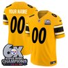 Pittsburgh Steelers 6-Time Champions Patch Vapor Limited Custom Jersey - All Stitched