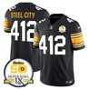 Men's Steelers 50th Anniversary Of Super Bowl IX Patch Vapor Limited Jersey - All Stitched