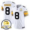 Men's Steelers 50th Anniversary Of Super Bowl IX Patch Vapor Limited Jersey - All Stitched