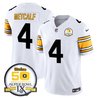 Men's Steelers 50th Anniversary Of Super Bowl IX Patch Vapor Limited Jersey - All Stitched