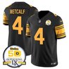 Men's Steelers 50th Anniversary Of Super Bowl IX Patch Vapor Limited Jersey - All Stitched