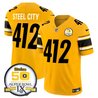 Men's Steelers 50th Anniversary Of Super Bowl IX Patch Vapor Limited Jersey - All Stitched