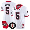 Men's Georgia Bulldogs Georgia Map & Vince Dooley Patch Vapor Limited Jersey - All Stitched
