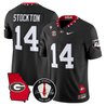 Men's Georgia Bulldogs Georgia Map & Vince Dooley Patch Vapor Limited Jersey - All Stitched