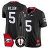 Men's Georgia Bulldogs Georgia Map & Vince Dooley Patch Vapor Limited Jersey - All Stitched