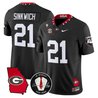 Men's Georgia Bulldogs Georgia Map & Vince Dooley Patch Vapor Limited Jersey - All Stitched