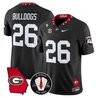 Men's Georgia Bulldogs Georgia Map & Vince Dooley Patch Vapor Limited Jersey - All Stitched